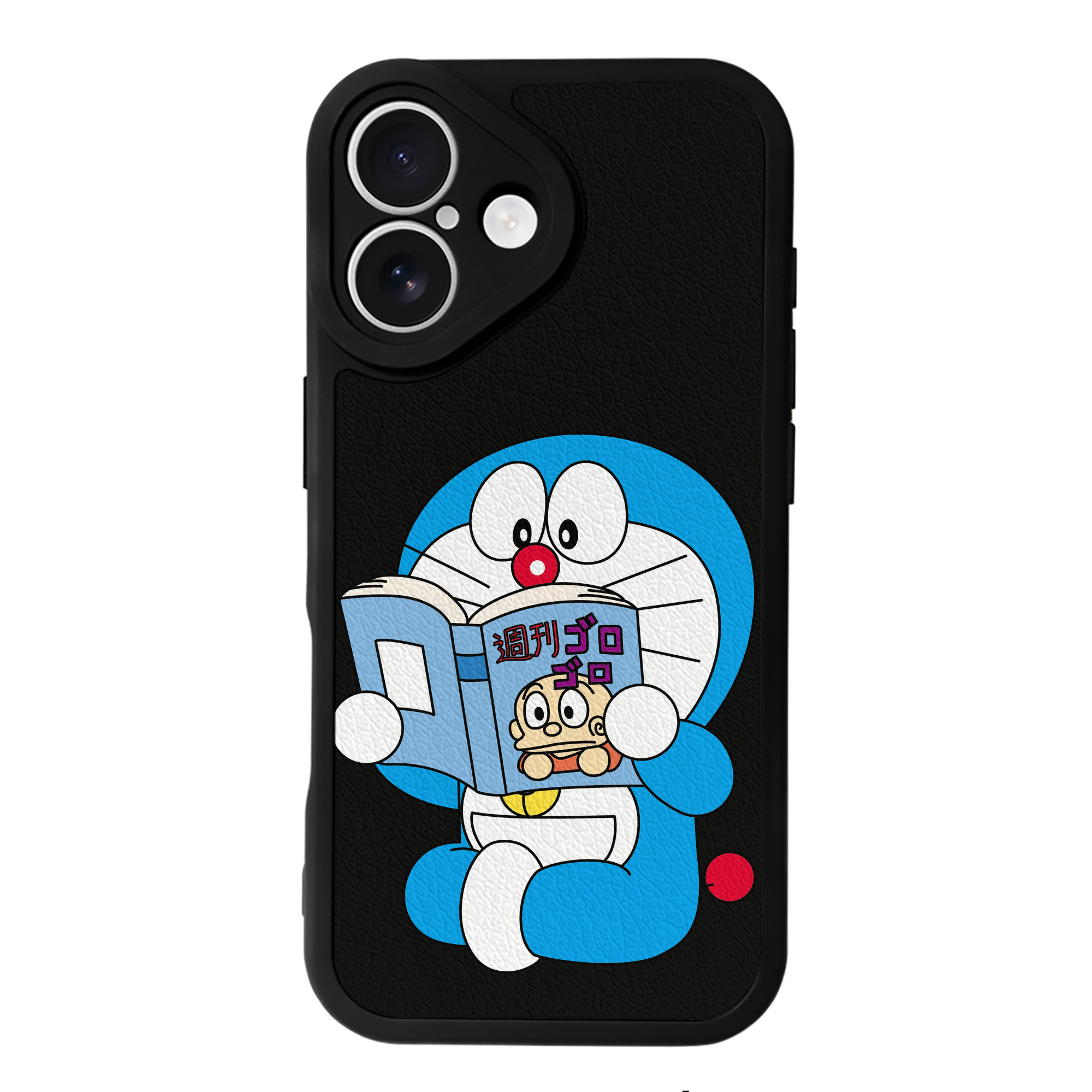 （画像用） ドラえもん Doraemon 【iPhone 16シリーズ対応】シリコンスマホケース（レザー調） 材質：シリコン